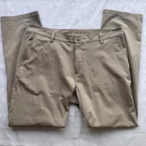 Rhone Pants Mens 35x30 Khaki Performance Stretch Chino Golf Commuter Travel Work